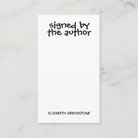 Promotional Signed By Author Bookmark