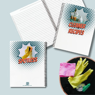 Promotional Speech Bubble Design Cleaner Recipe Notebook