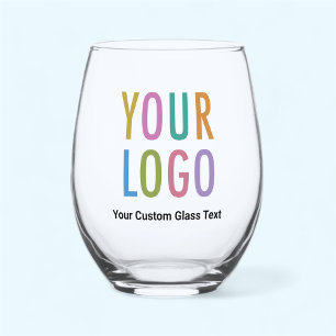 Promotional Stemless Wine Glass with Business Logo