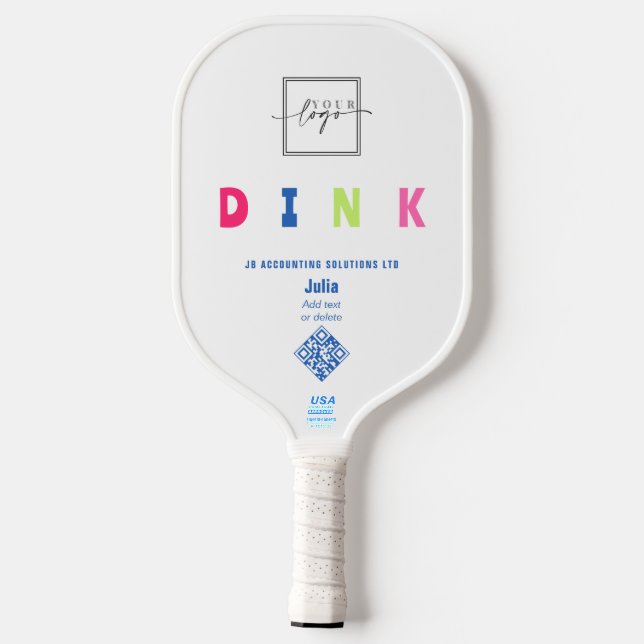 Promotional Team Building Cartoon Pickleball Pickleball Paddle (Back)