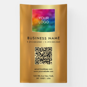 Promotional Template Logo QR Code Vertical Large Banner