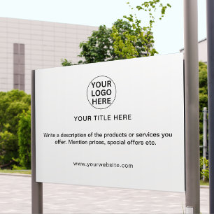 Promotional Text Black & White Business Logo Brand Banner