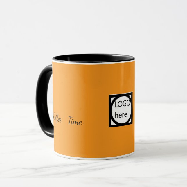 Promotional Two Colour Coffee, Brown Mug (Front Left)