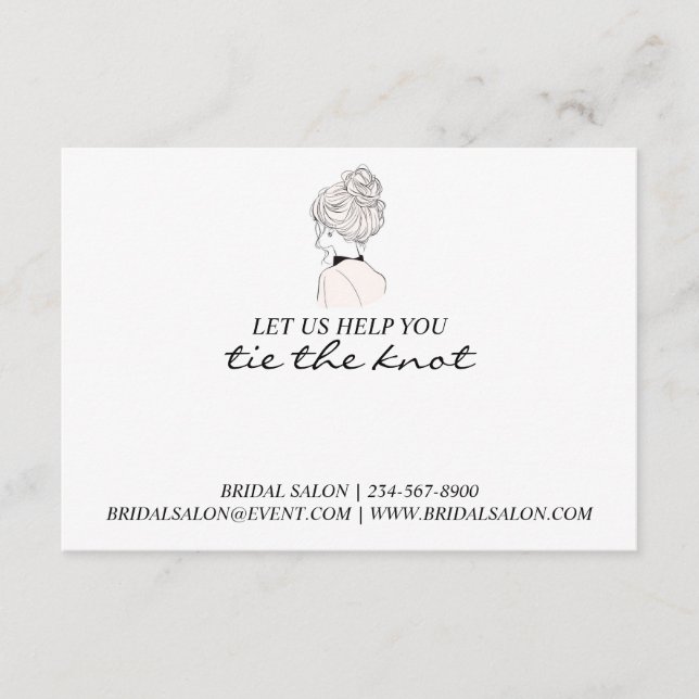 Promotional Wedding Hair Tie Scrunchie Holder  Enclosure Card (Front)