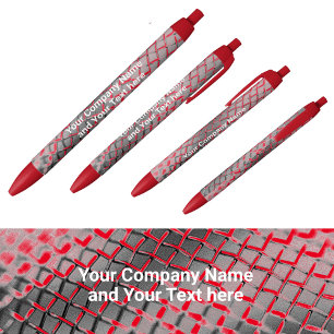 Promotional with Company Name Chain Link Fencing Black Ink Pen