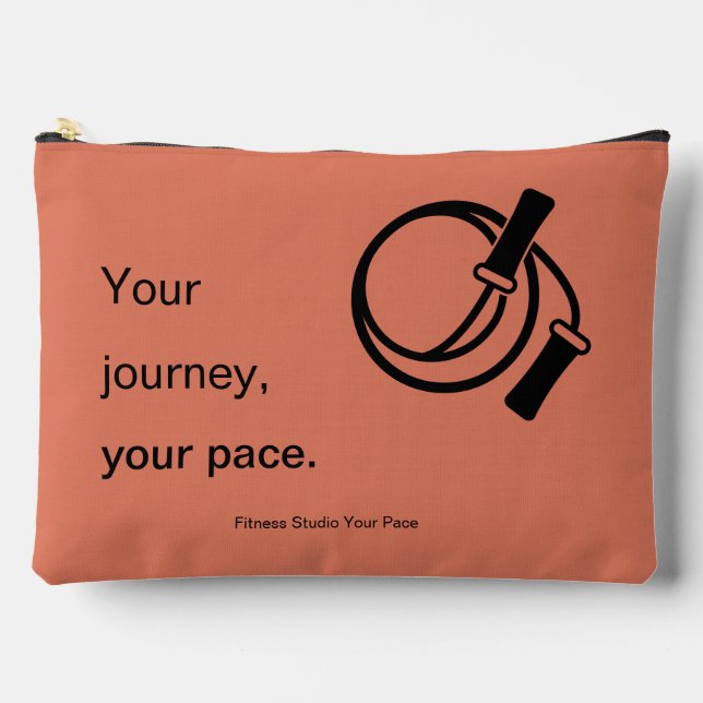 Promotional Your Journey Your Pace - Orange Black Accessory Pouch (Front)