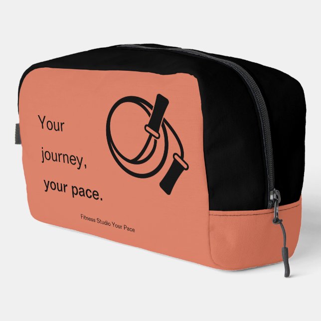 Promotional Your Journey Your Pace - Orange Black Dopp Kit (Right Corner)