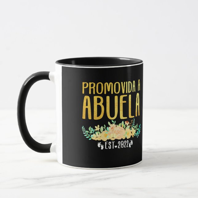Promovida A Abuela 2022 Promoted to Grandma 2022 Mug (Left)