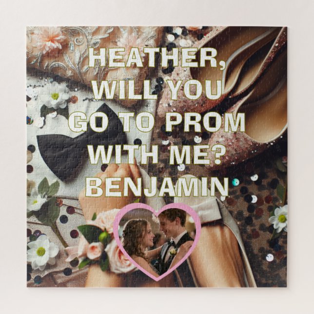 Promposal | Go to Prom with Me Question Photo Jigsaw Puzzle (Vertical)