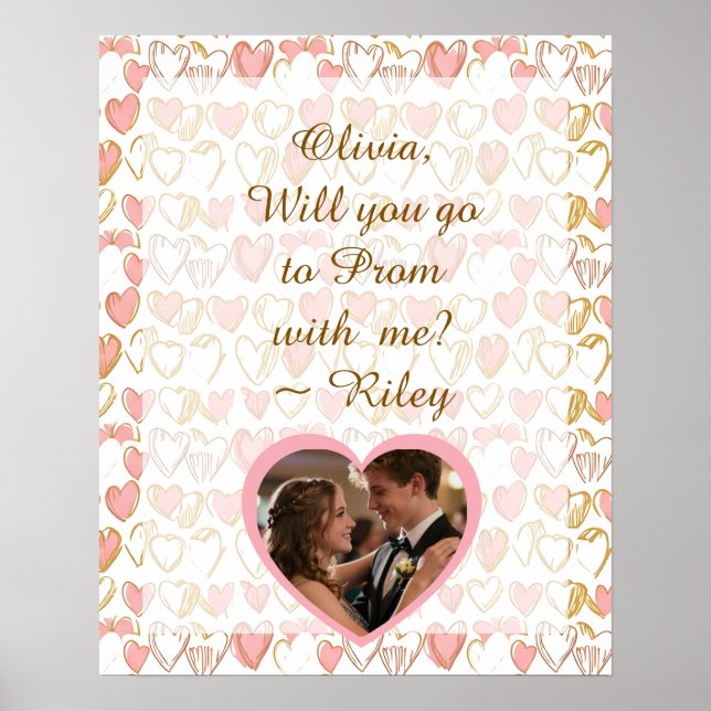 Promposal | Go to Prom with Me Question Photo Poster (Front)