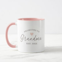 Promu à grand-mère Script Mothers Day Mug