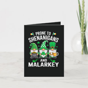Prone to Shenanigans and Malarkey Funny Holiday Card