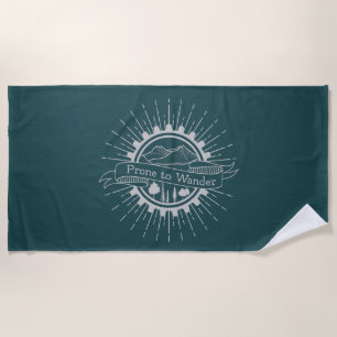 Prone to Wander Traveller Beach Towel