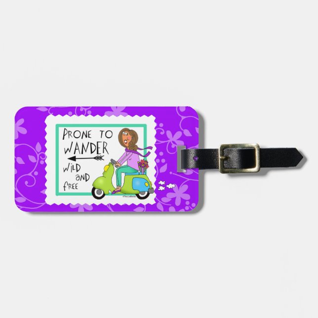 Prone to Wander Wild and Free Luggage Tag (Front Horizontal)
