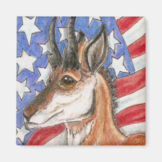 Pronghorn Antelope Americana Wildlife Art Magnet