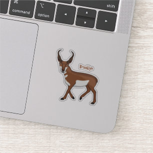 Pronghorn antelope cartoon illustration 