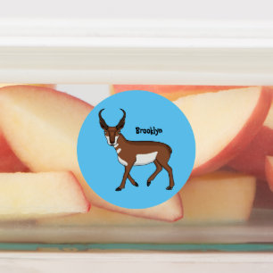 Pronghorn antelope cartoon illustration