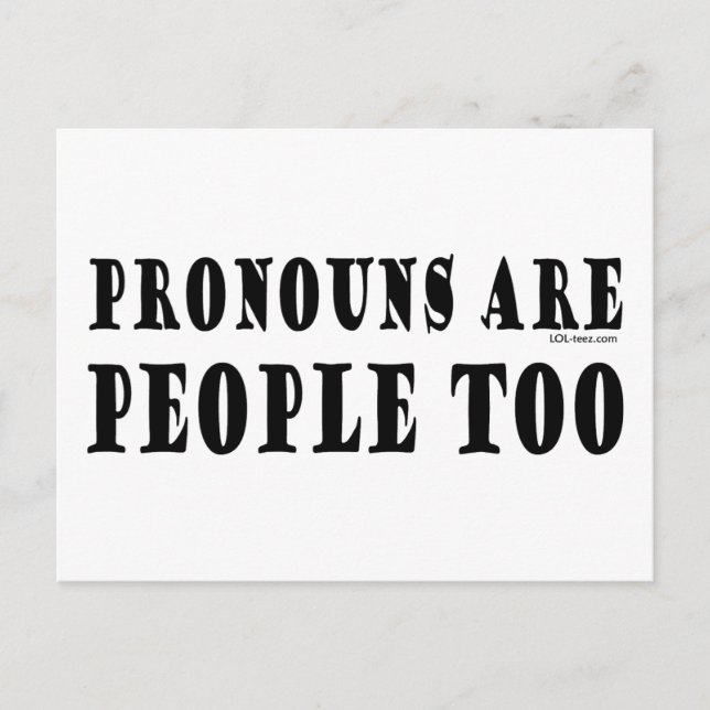 Pronouns Postcard (Front)