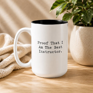 Proof I Am The Best Instructor Math Guru Two-Tone Coffee Mug