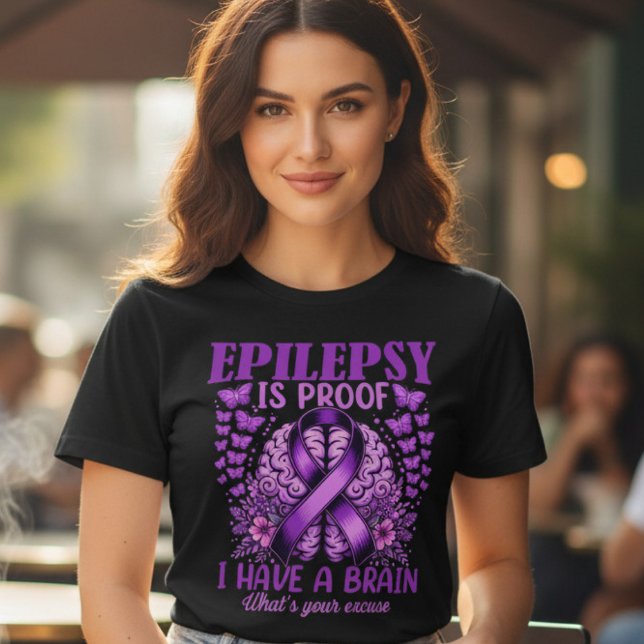 Proof I Have A Brain Epilepsy Tri-Blend Shirt (Creator Uploaded)