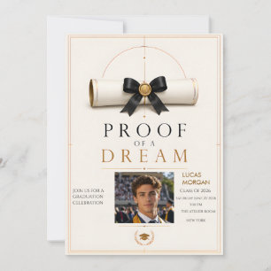Proof of a Dream Elegant Graduation Photo Card