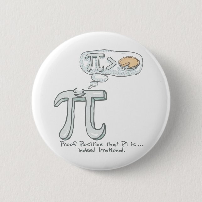Proof that Pi is Irrational 2 Inch Round Button (Front)