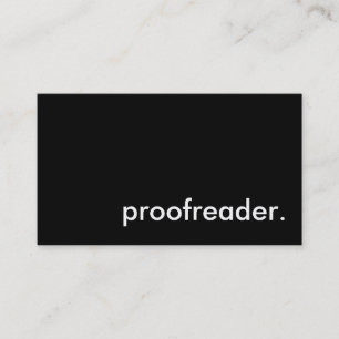 proofreader. business card