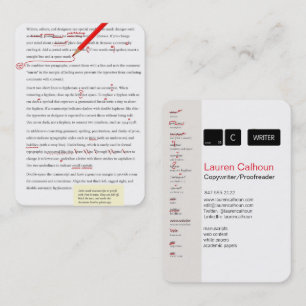 proofreader/copywriter business card
