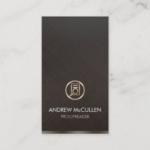Proofreader Faux Gold Document Icon Business Card