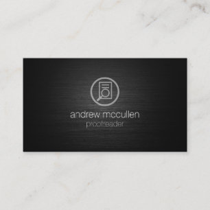 Proofreader Publishing Document Glass Icon  Business Card