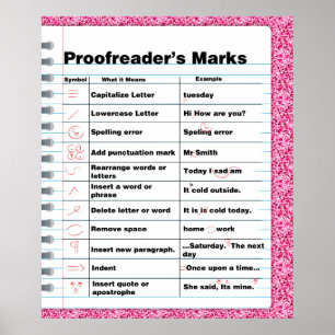 Proofreader's Marks Poster