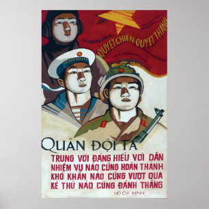 Propaganda Poster Vietnam war Our Army North