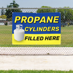 Propane Cylinders Filled Here Advertising  Banner