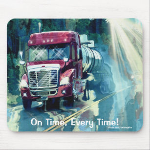 Propane Delivery Truck Transport Art Mousepad