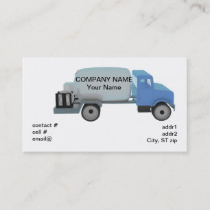 Propane distribution truck business card