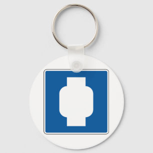 Propane Street Sign Keychain