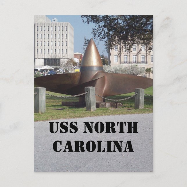 propeller of USS North Postcard (Front)