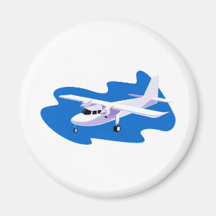 propeller plane airplane aircraft flying Cessna Magnet