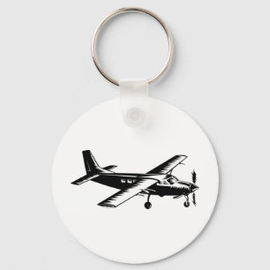 propeller plane airplane aircraft flying flight keychain