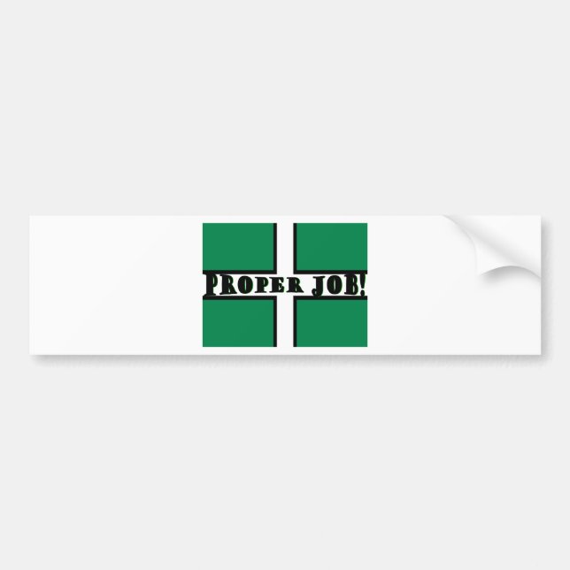 Proper Job - Devon Bumper Sticker (Front)
