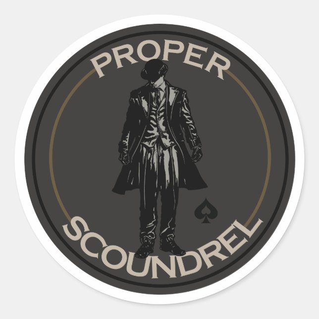 Proper Scoundrel sticker (Front)
