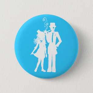 Proper Stylish Couple 2 Inch Round Button