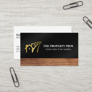 Properties   Black Carbon   Wood Trim Business Card