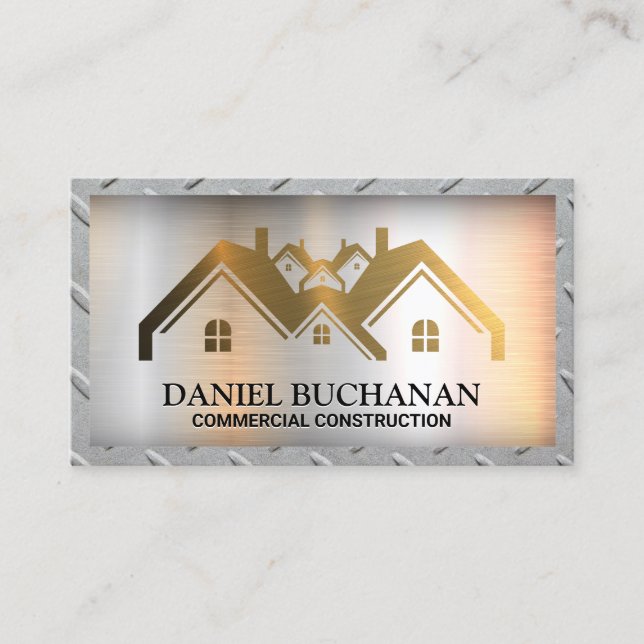Properties | Steel Grid Border Business Card (Front)