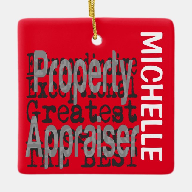 Property Appraiser Extraordinaire CUSTOM Ceramic Ornament (Front)