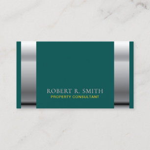 property consultant dark green Business Card
