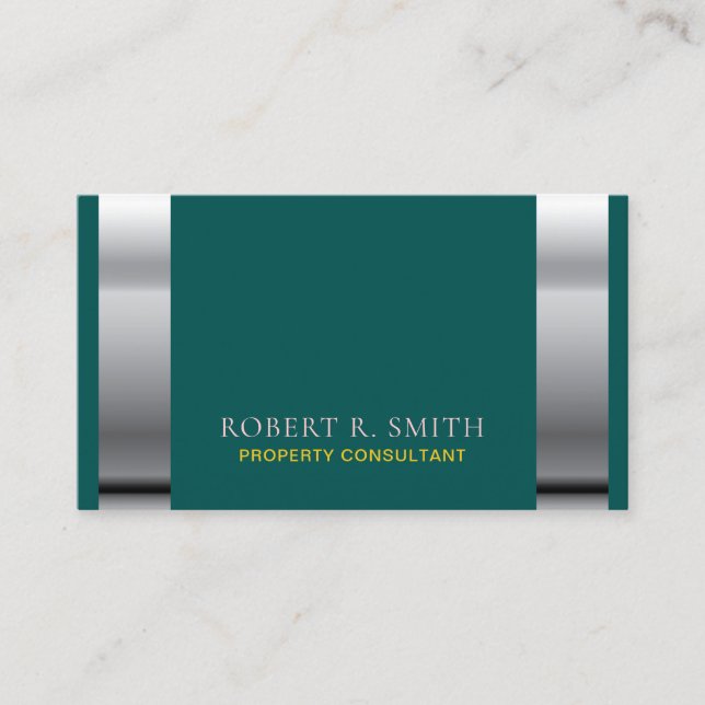 property consultant dark green Business Card (Front)