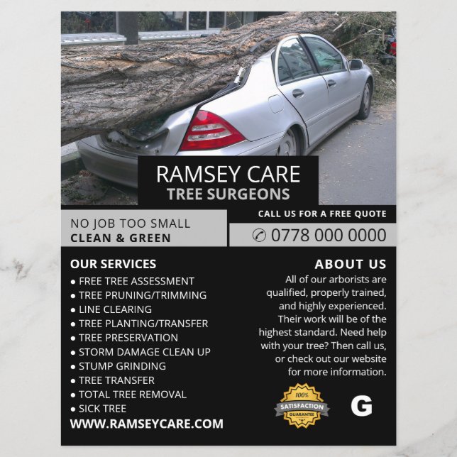 Property Damage - Tree Surgeon - Arborist Flyer (Front)