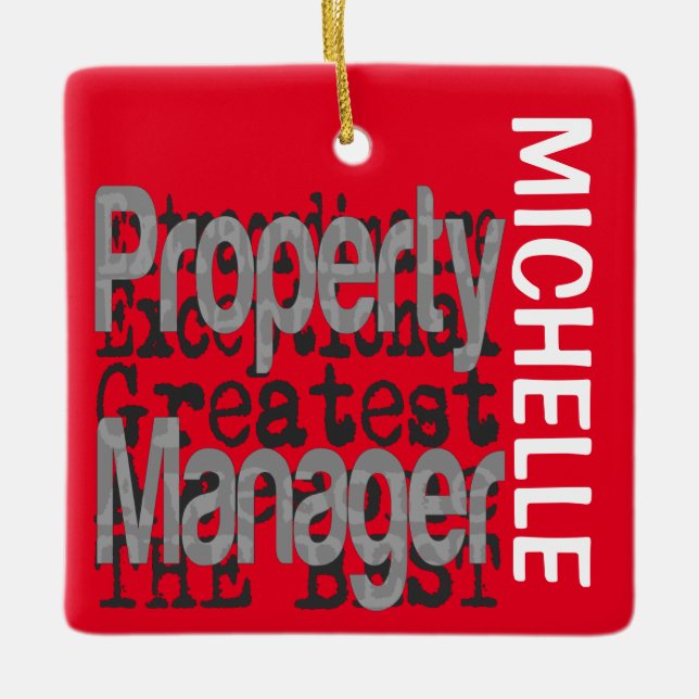 Property Manager Extraordinaire CUSTOM Ceramic Ornament (Front)