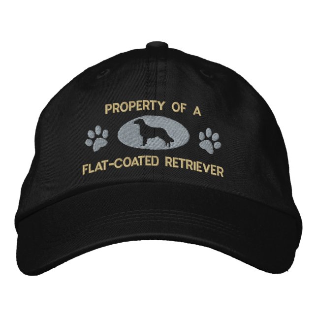 Property of a Flat-Coated Retriever Embroidered Hat (Front)